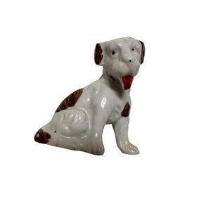 Vintage Dog Porcelain Figurine Japan Tongue out Puppy